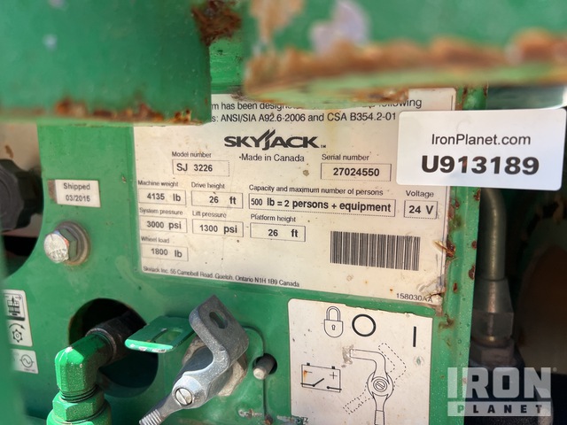 ELEVADOR TIJERA 2015 SKYJACK SJIII3226