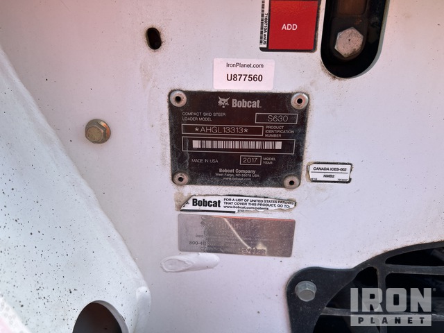 MINI CARGADOR SOBRE RUEDAS 2017 BOBCAT S630