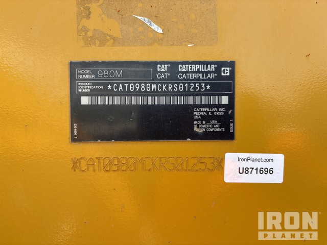 CARGADOR FRONTAL 2016 CATERPILLAR 980M