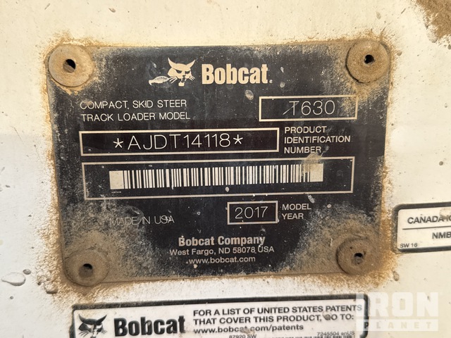 MINI CARGADOR SOBRE ORUGAS 2017 BOBCAT T630