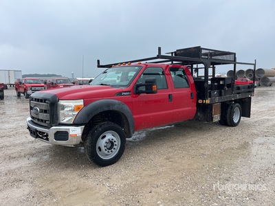 2011 Ford F-450 XL 4x4 Crew Cab شاحنة مسطحة