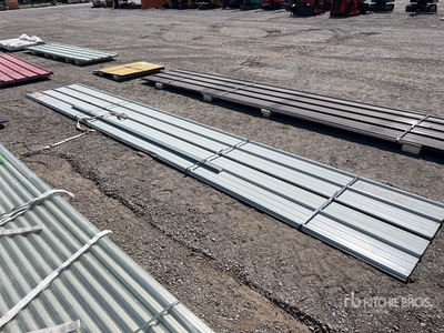 Quantity of (20) White 20 ft x 3 ft Metal Roof Panels (Unused)