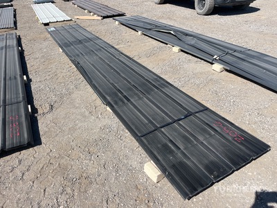 Quantity of (20) Black 20 ft x 3 ft Metal Roof Panels (Unused)