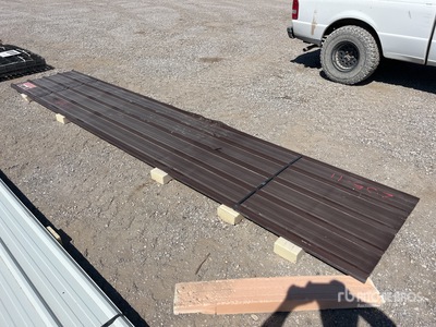 Quantity of (30) Brown 16 ft x 3 ft Metal Roof Panels (Unused)