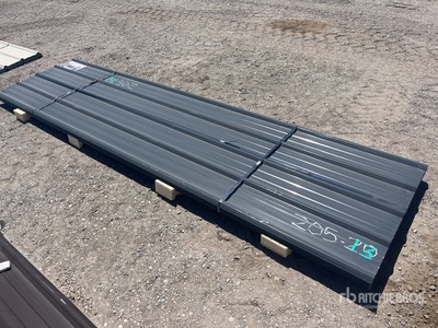 Quantity of (70) Grey 12 ft X 3 ft Metal Roof Panels (Unused)
