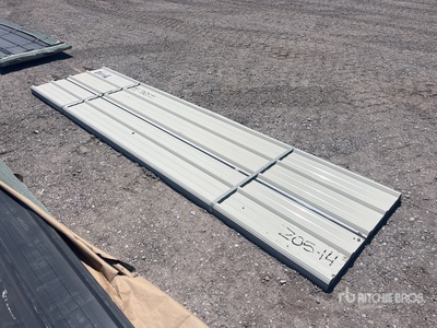 Quantity of (70) White 12 ft X 3 ft Metal Roof Panels (Unused)