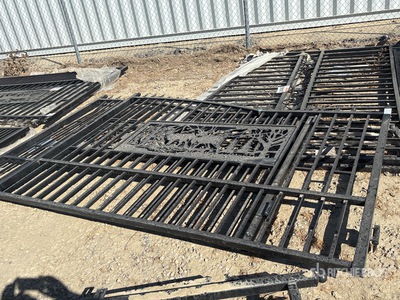 2024 KJ K0720-1 20 ft x 7 ft Wrought Iron Bi-Parting Driveway Gate (Unused)