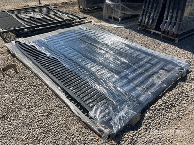 2024 KJ K0720-1 20 ft x 7 ft Wrought Iron Bi-Parting Portail d'entrée (Unused)