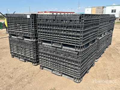 Quantity of (12) Collapsible Plastic Bins