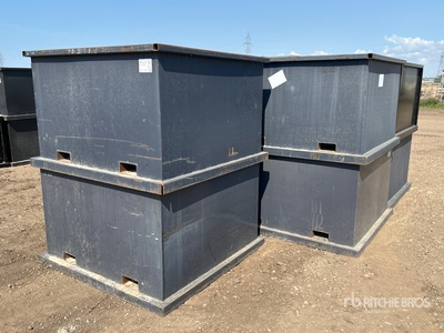 Quantity of (10) 4 ft x 4 ft Metal Bins