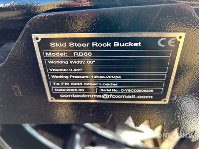 2025 GIYI GY-RB66 Rock スキッドステア用バケット (Unused)