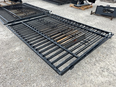 2025 SKLP 20 ft x 7 ft 3 in Wrought Iron Bi-Parting Portail d'entrée (Unused)
