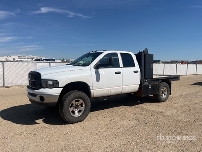 2004 Dodge Ram 3500 4x4 Crew Cab Flatbed Truck
