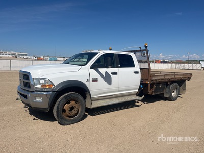 2012 Ram 5500 4x4 Crew Cab Flatbed Truck