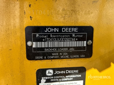 2016 John Deere 410L 4x4 Chargeuse-pelleteuse