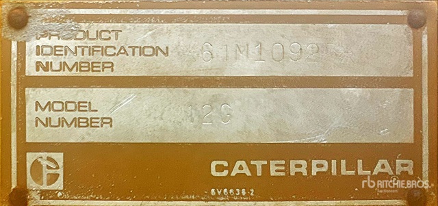 MOTOCONFORMADORA CATERPILLAR 12G 1985