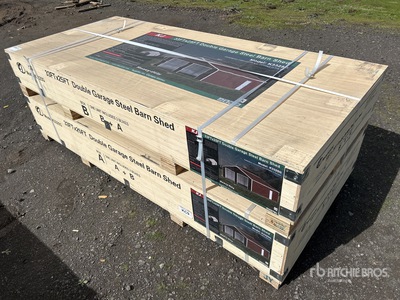 KJ 33 ft x 25 ft x 14 ft Metal Garage Struttura mobile (Unused)