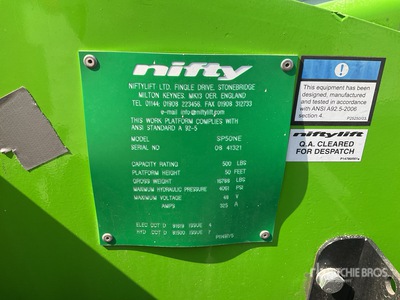2019 Nifty-Lift SP50NE Knikarmhoogwerker