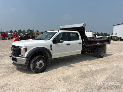 2019 Ford F-550 XL 4x4 Crew Cab Flatbed Dump Truck