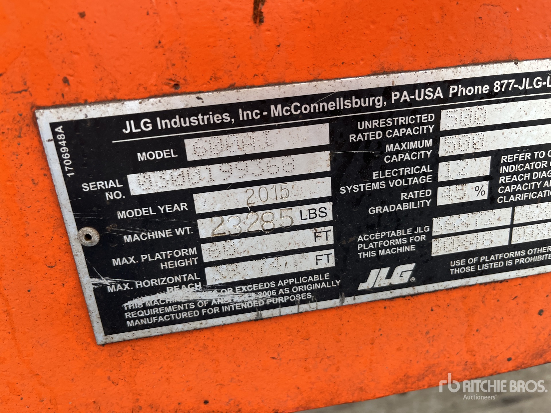 2014 JLG 600AJ Articulating Boom Lift