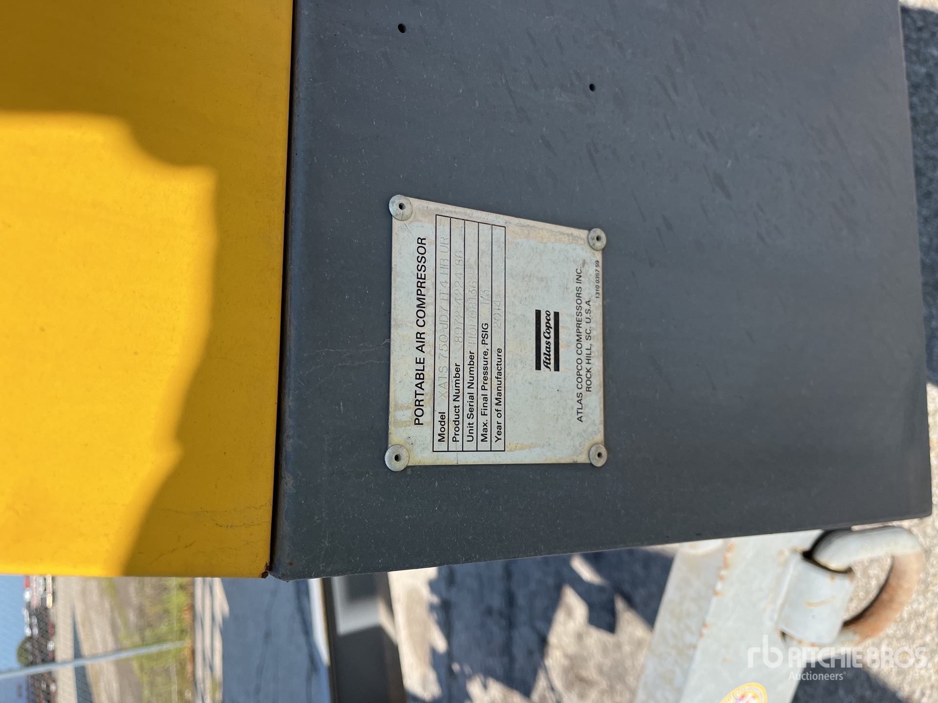 2015 Atlas Copco XATS750JDIT4 Air Compressor