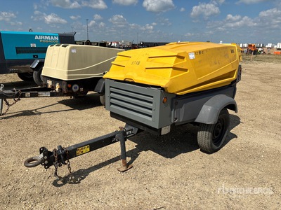 2012 Atlas Copco XAS185JD7 185 cfm Mobile Compresor de aire