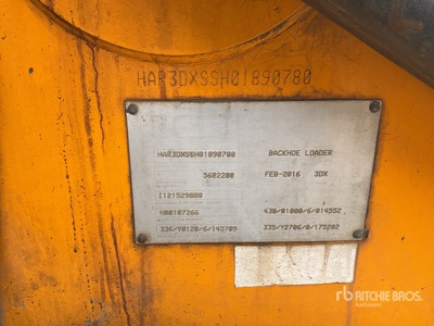 2016 JCB 3DX 4x4 Backhoe Loader