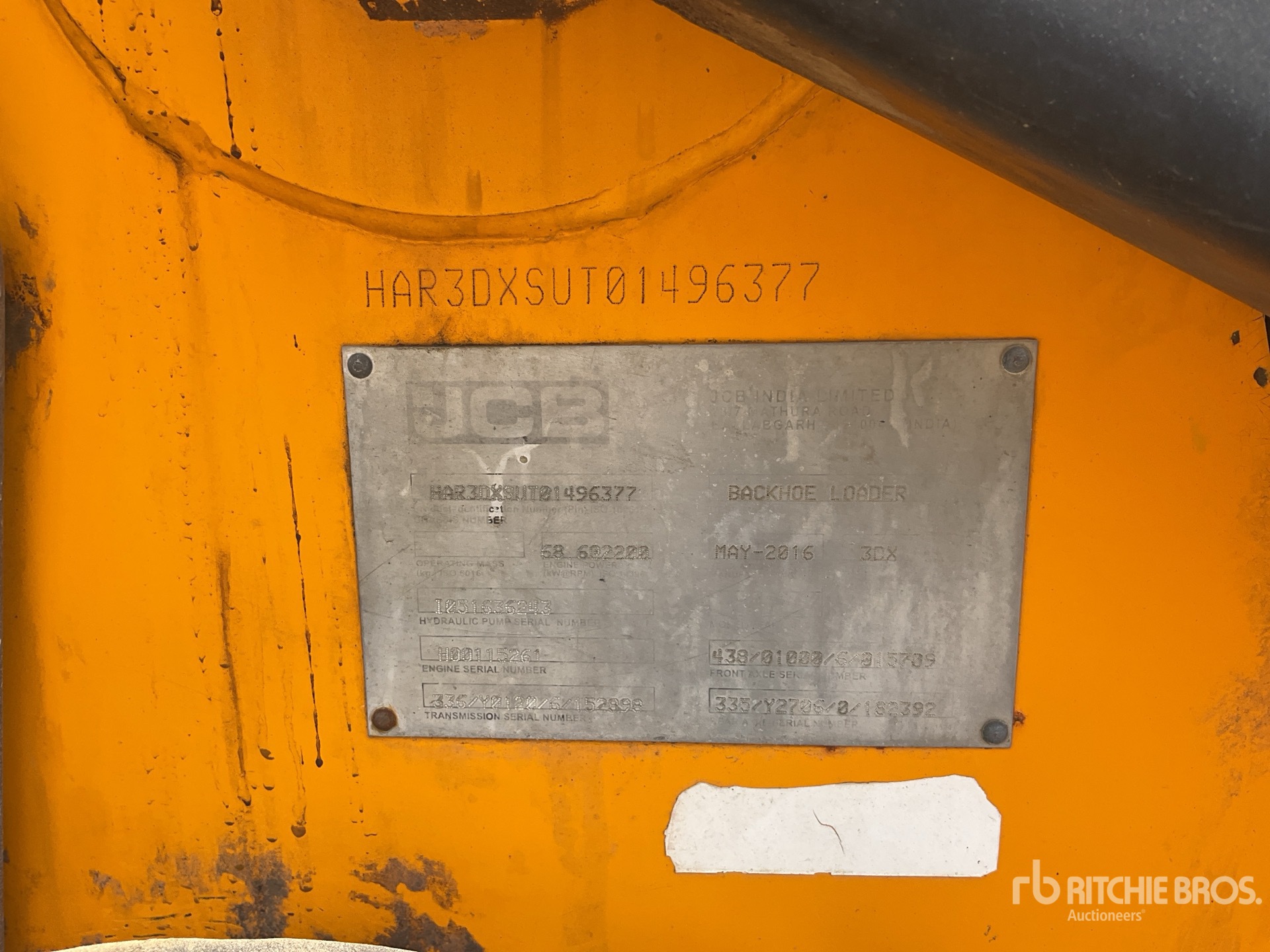 2016 JCB 3DX 4x4 Backhoe Loader