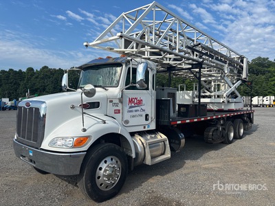 2020 Hydra Hpt-44 1400 lb Articulated Boom on 2021 Peterbilt 348 6x4 Brug Inspectie vrachtwagen