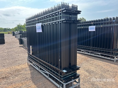 Quantity of (20) 10 ft x 7 ft Powder Coated Wrought Iron Fencing (Unused)