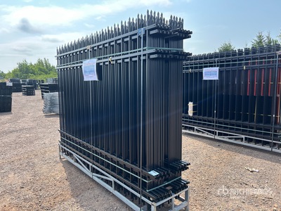 Quantity of (20) 10 ft x 7 ft Powder Coated Wrought Iron Fencing (Unused)