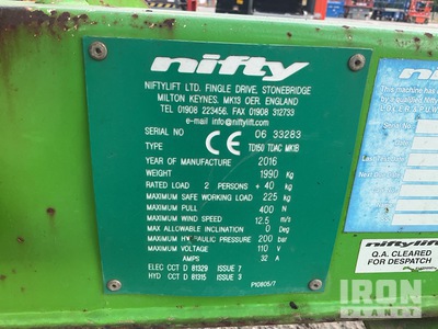 2016 Nifty-Lift 150T Articulating Boom Lift
