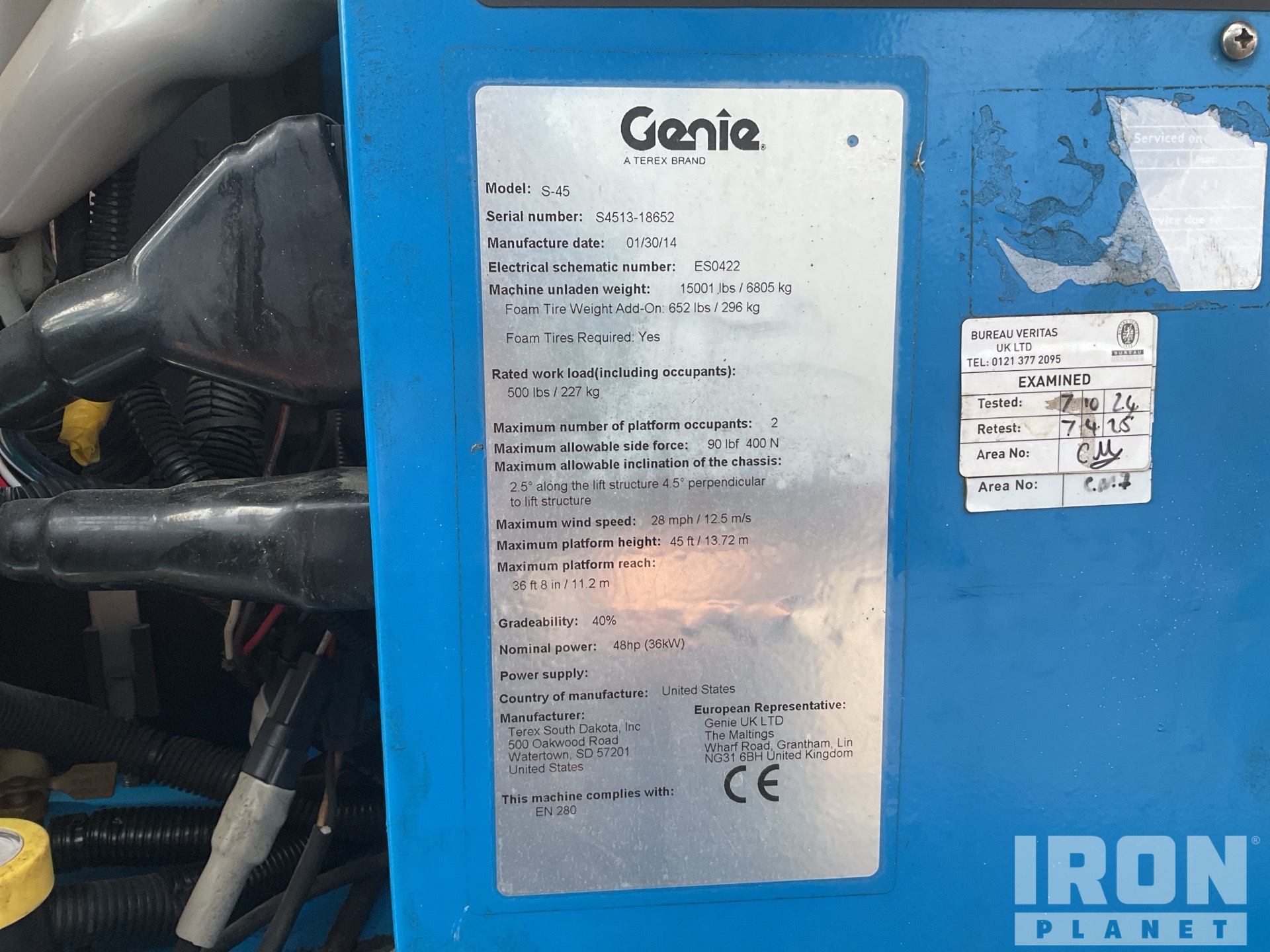 2014 Genie S45 Plataforma Elevadora Telescópica