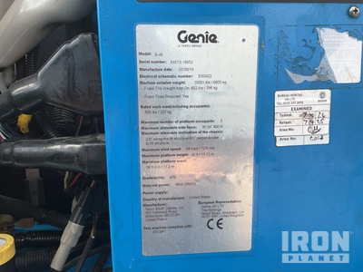 2014 Genie S45 Plataforma Elevadora Telescópica
