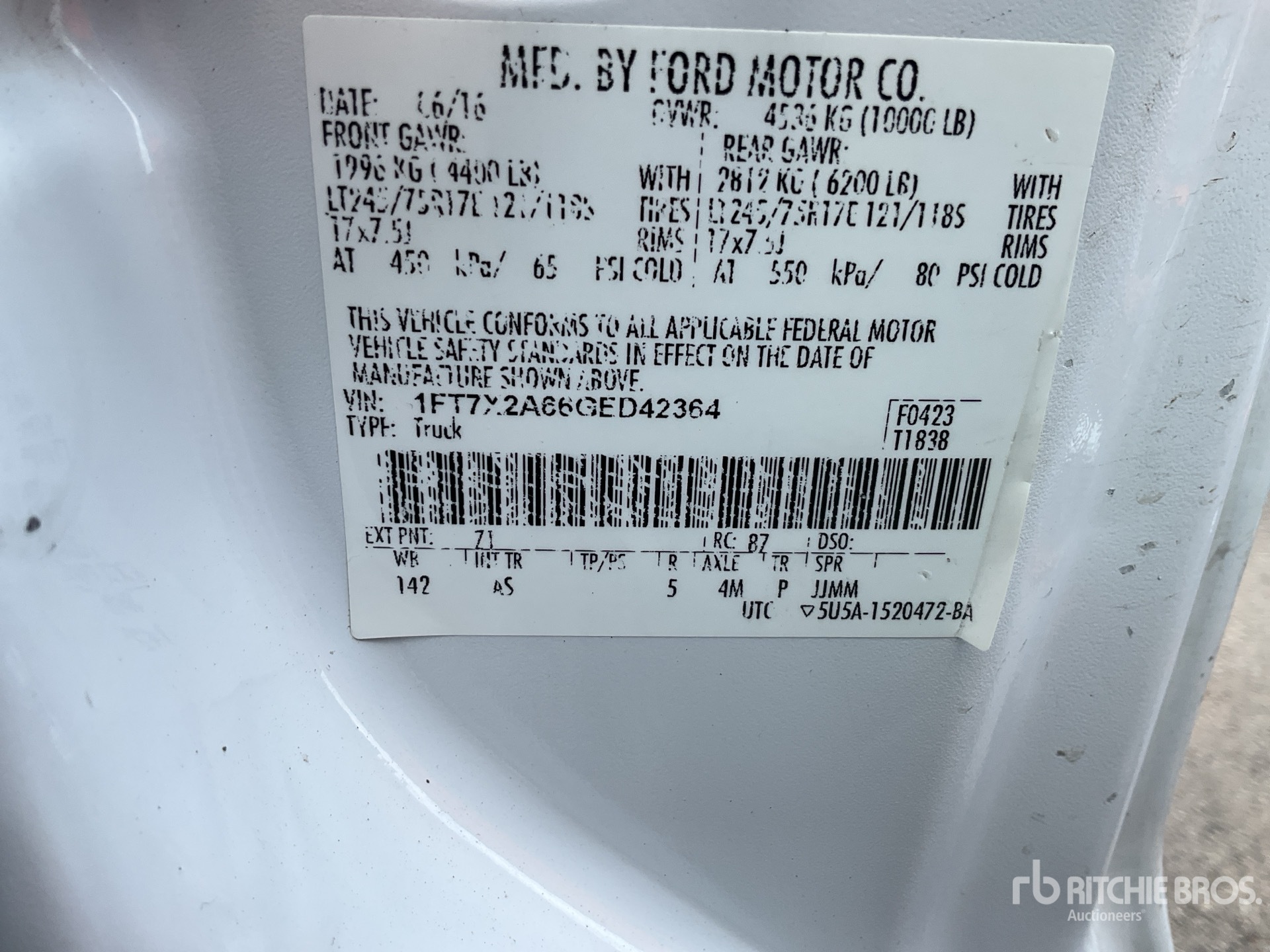 2016 Ford F-250 XL 4x2 Extended Cab Pickup