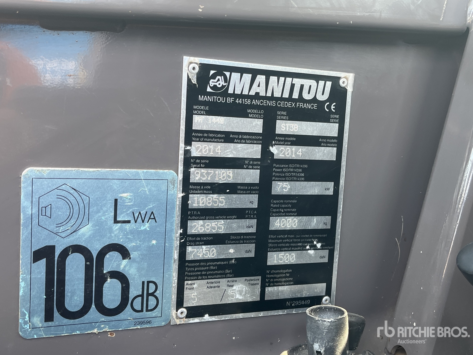 2014 Manitou MT1440 Ładowarka teleskopowa