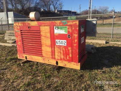 1989 Cummins 6BT59GC1 80 kW Skid-Mounted Generator Set