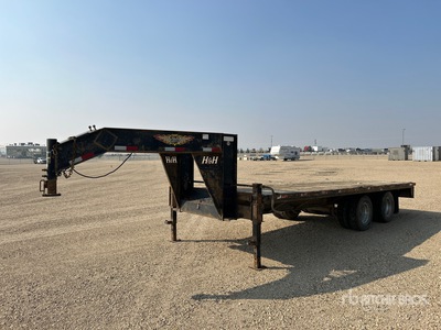 2012 H & H GNHD20 20 ft T/A Gooseneck Pritsche Anhänger