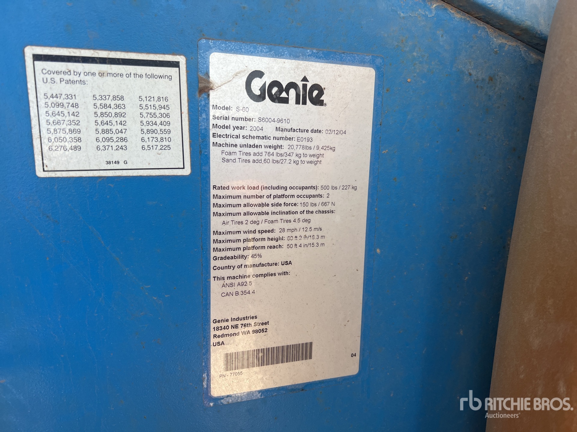 Genie S60 Telescopic Boom Lift