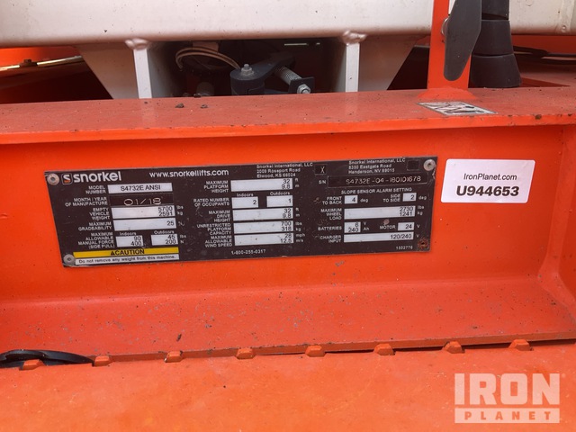 ELEVADOR TIJERA 2018 SNORKEL S4732E