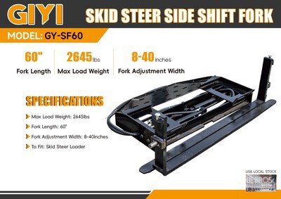 2025 GIYI GY D-CYHC 60 in Skid Steer Forks (Unused)