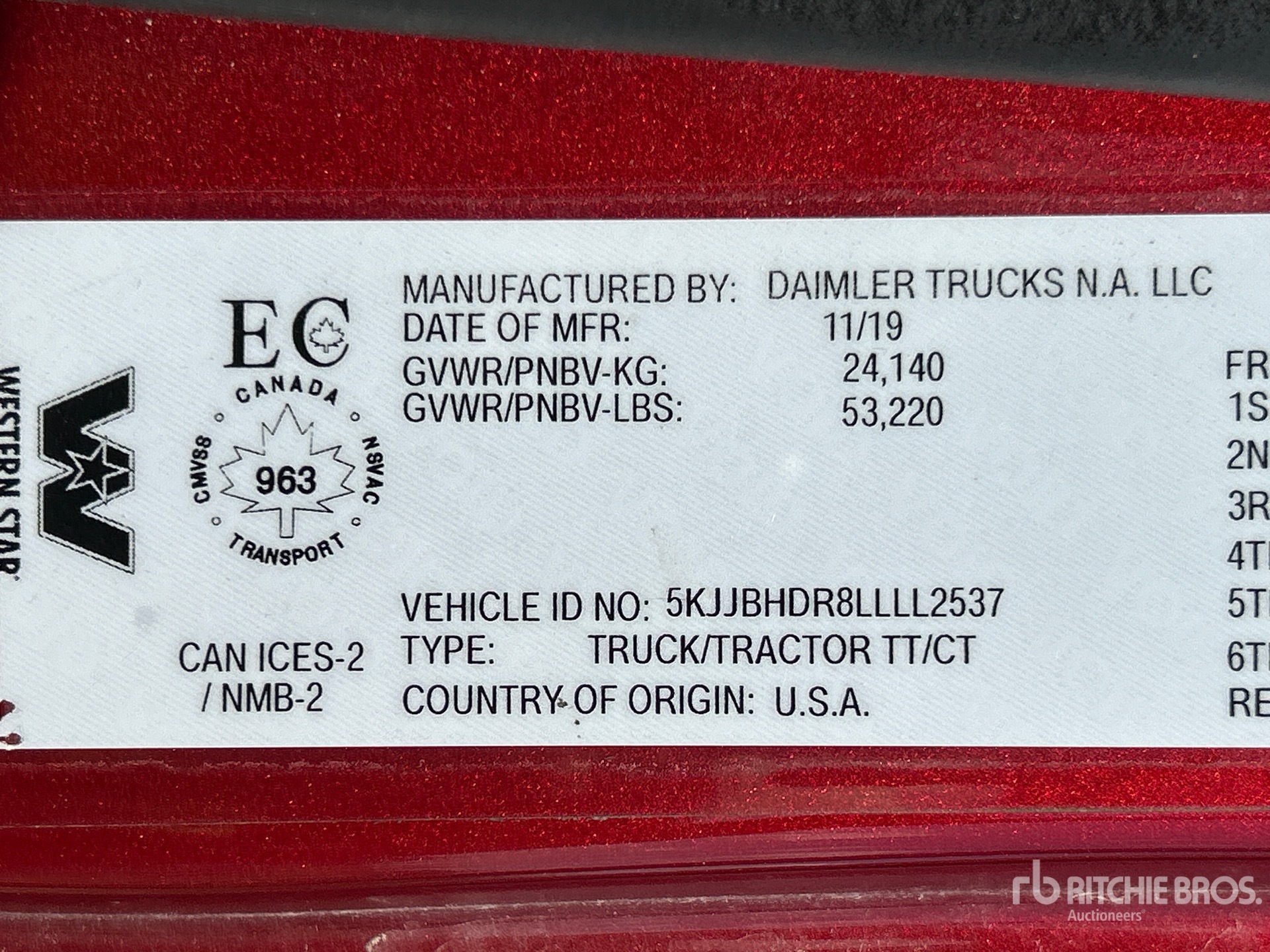 2020 Western Star 5700XE 6x4 Sleeper Prime Mover