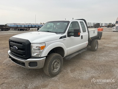 2015 Ford F-250 4x4 Extended Cab Flatbed Truck