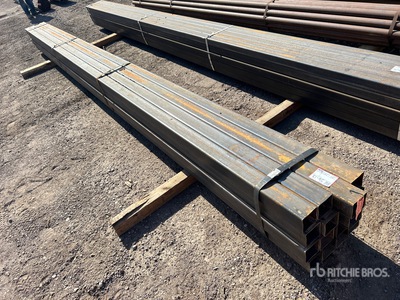 Quantity of (16) 3 5/8 in Square Schedule 10 Steel Pipe (Unused)