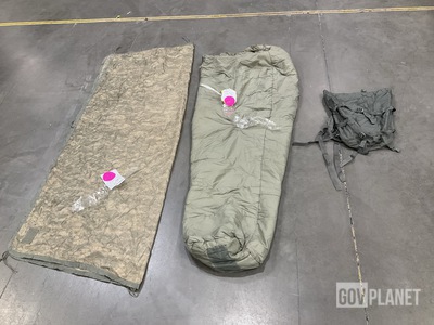 (84) Stuff Sacks, (19) Sleeping Bags, (26) Poncho Liners & Assorted Items