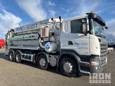 2017 Hvidtved Larsen on 2018 Scania R440 8x4 Twin-Steer Vacuum Tanker Truck
