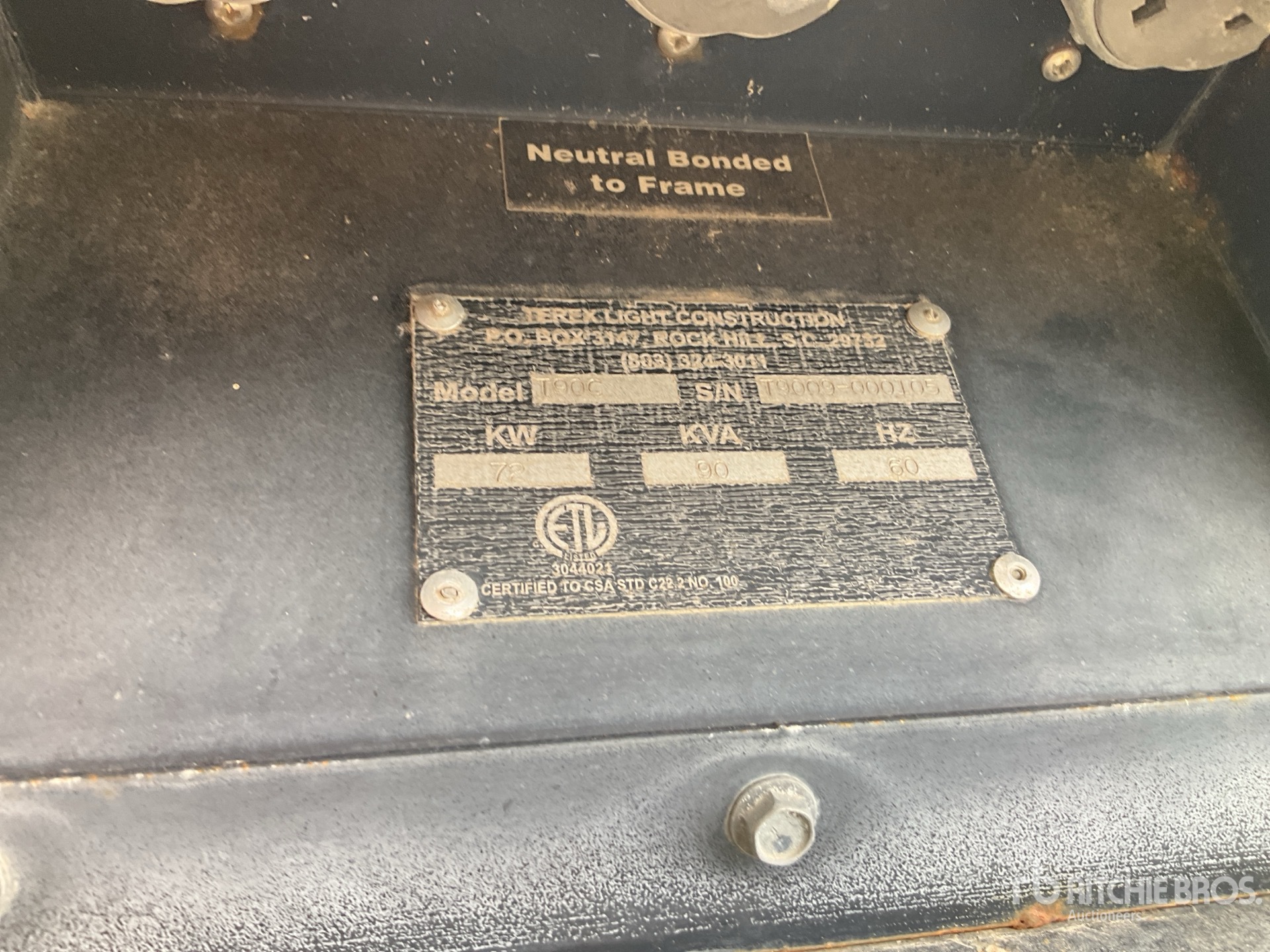 2009 Terex T90C Generator Set