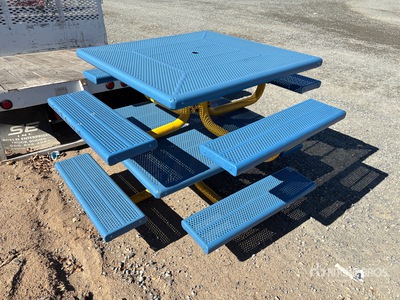 Quantity of (2) Metal Picnic Table