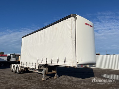 2004 Topstart Tri/A B-Double Lead Step Deck Curtain Side Trailer
