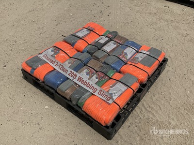 Quantity of (12) 2 - 12 Ton Flat Webbing Sling (Unused)